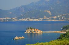 Panorama Of Sveti Stefan, Montenegro Royalty Free Stock Photos Panorama Of Sveti Stefan, Montenegro Royalty Free Stock Photos