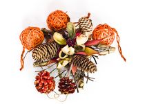 Christmas Decorations - Cones, Bomblets Royalty Free Stock Photography Christmas Decorations - Cones, Bomblets Royalty Free Stock Photography