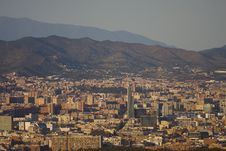 Panoramic View Of Barcelona Stock Image Panoramic View Of Barcelona Stock Image