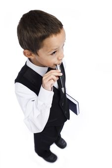 Boy With A Pen Stock Photography Boy With A Pen Stock Photography