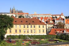 Prague Gothic Castle Above River Vltava Royalty Free Stock Photos