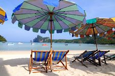 Beach Umbrellas And Sunbeds Stock Photos Beach Umbrellas And Sunbeds Stock Photos