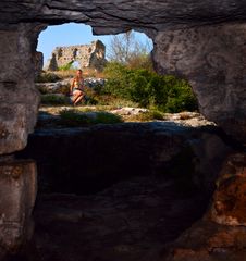 View From The Obsolete Cave House In Mangup Kale Royalty Free Stock Images View From The Obsolete Cave House In Mangup Kale Royalty Free Stock Images