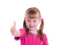 Girl Showing The All OK Sign Stock Photos Girl Showing The All OK Sign Stock Photos