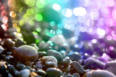 Colored Circles And Marine Stones. Royalty Free Stock Image Colored Circles And Marine Stones. Royalty Free Stock Image