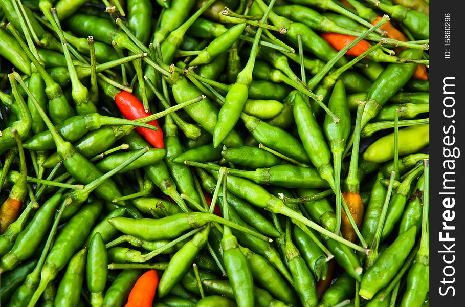 Be careful, Green Thai Chilli is so hot and spicy. Be careful, Green Thai Chilli is so hot and spicy