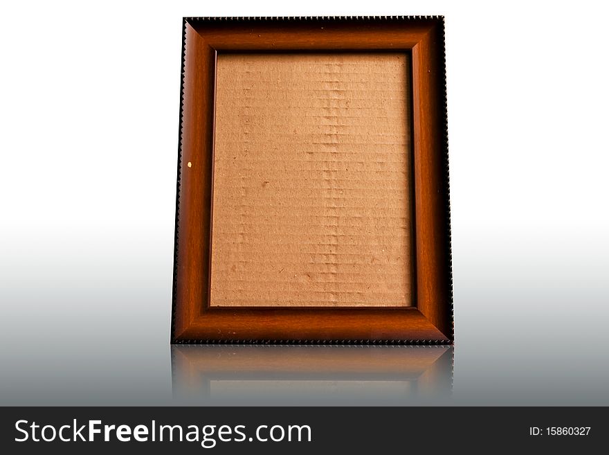 Isolated of wooden photo frame