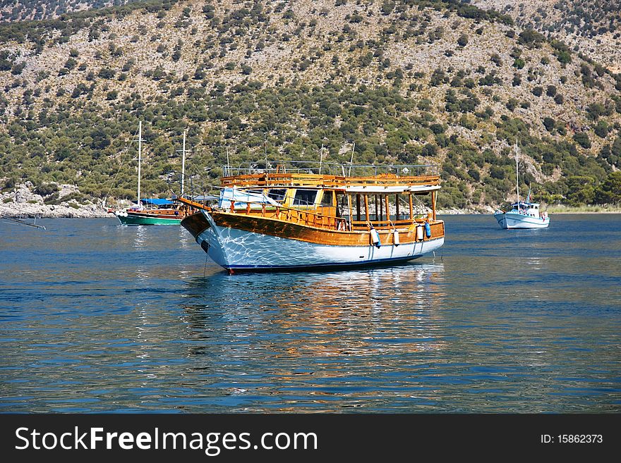 A boat in the sea