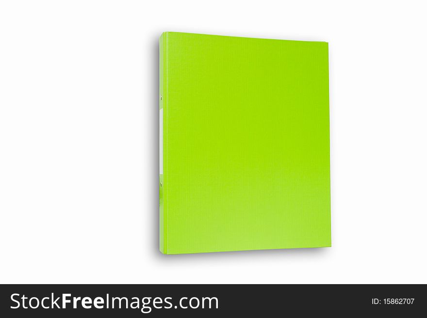 Green file folder for document isolated on white background. Green file folder for document isolated on white background