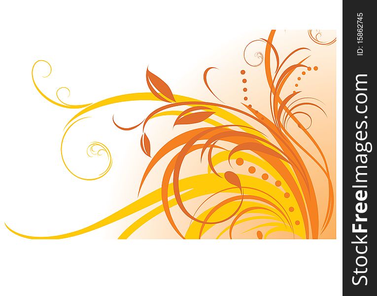 Floral abstract background. Banner. Illustration