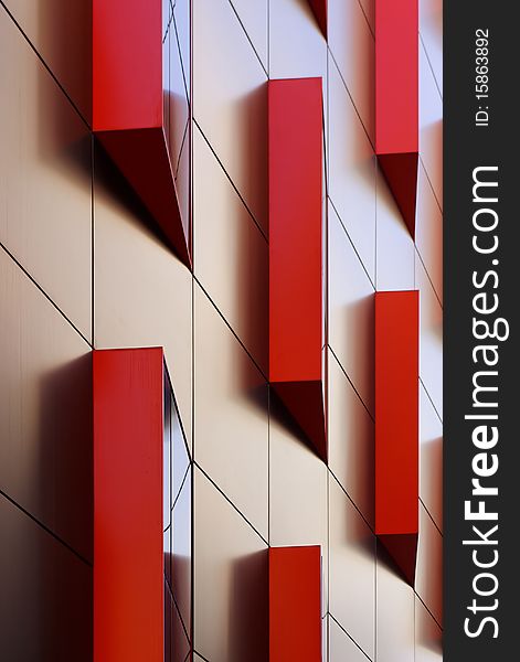 Modern Red Window Panels