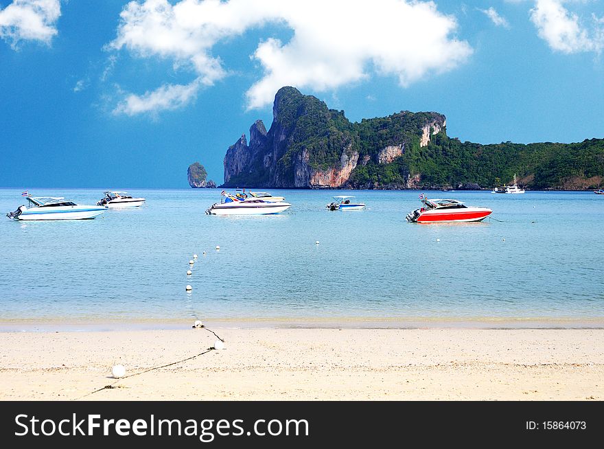 Idyllic view of island in krabi, thailand. Idyllic view of island in krabi, thailand