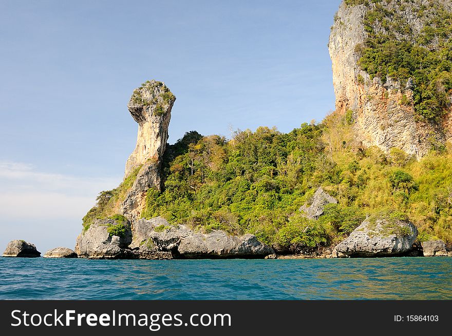 Idyllic view of island in krabi, thailand. Idyllic view of island in krabi, thailand