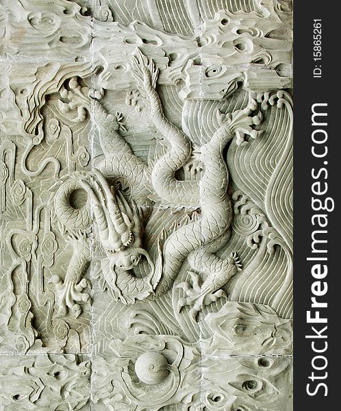 Dragon's relief : chinese royal totem. Dragon's relief : chinese royal totem