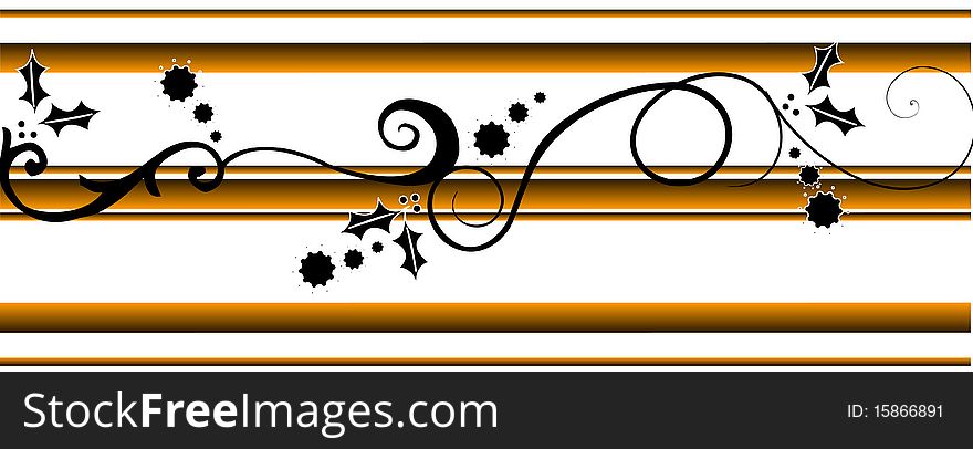 Decorative border with christmas ornament. Decorative border with christmas ornament