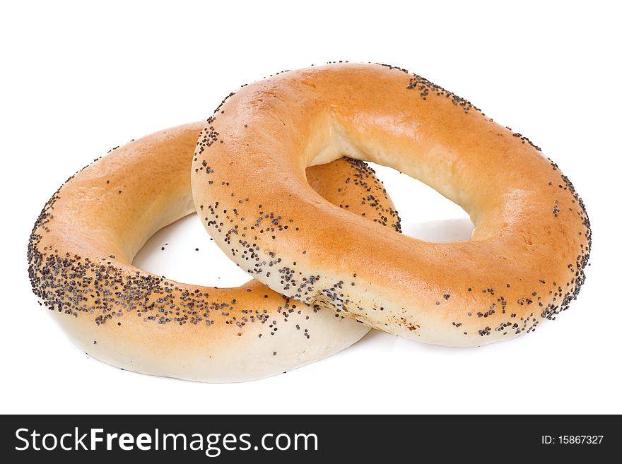 Bagels On White Background