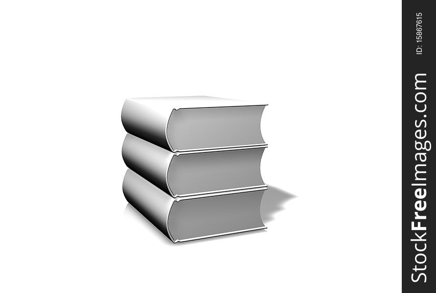 Pile of white books