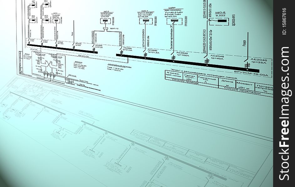 Basic fundamental electrical schema for connection force electric equipment. Basic fundamental electrical schema for connection force electric equipment