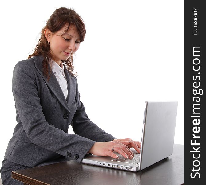 Student girl with laptop