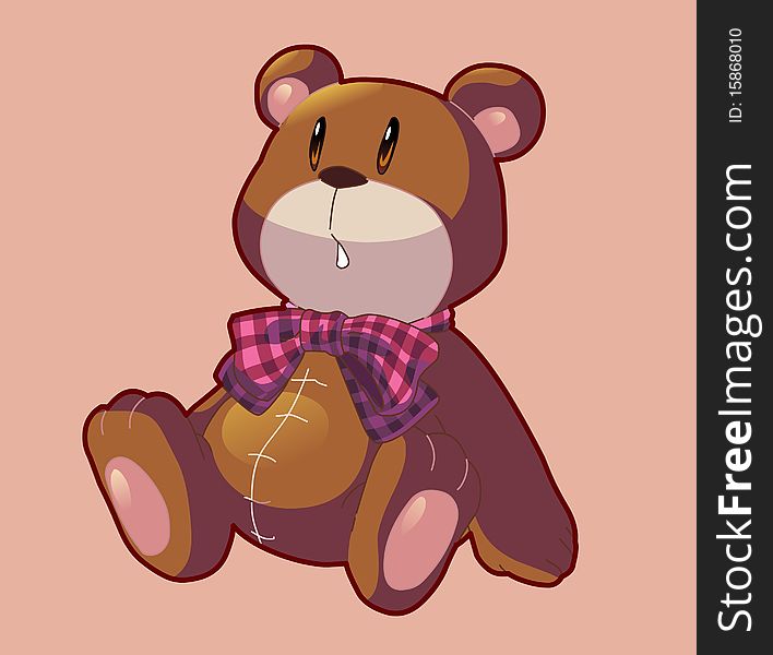 Teddy bear toy. illustration