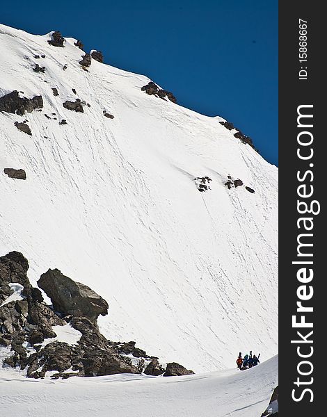 Glacier in Summer, Caucasus Mountains, Elbrus, Adilsu june 2010