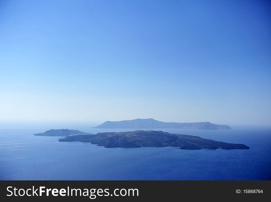 Gorgeous view of romantic Santorini's coast. Greece.