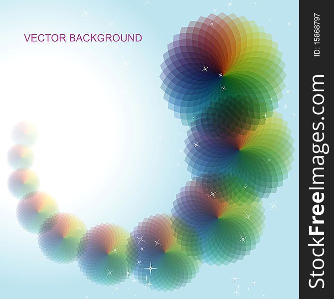 Illustration of glittering abstract  background with circular patterns