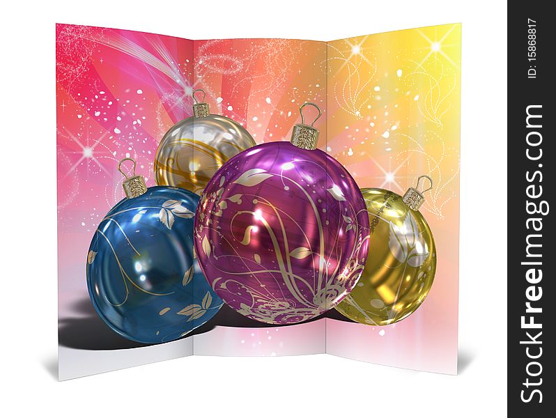 3D christmas greeting card