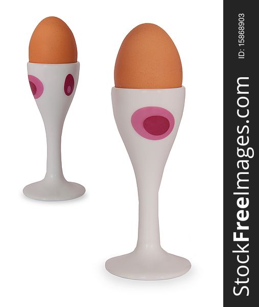 Egg cup on white background. Egg cup on white background