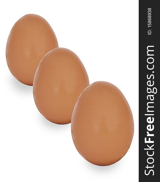 Fresh eggs on white background. Fresh eggs on white background