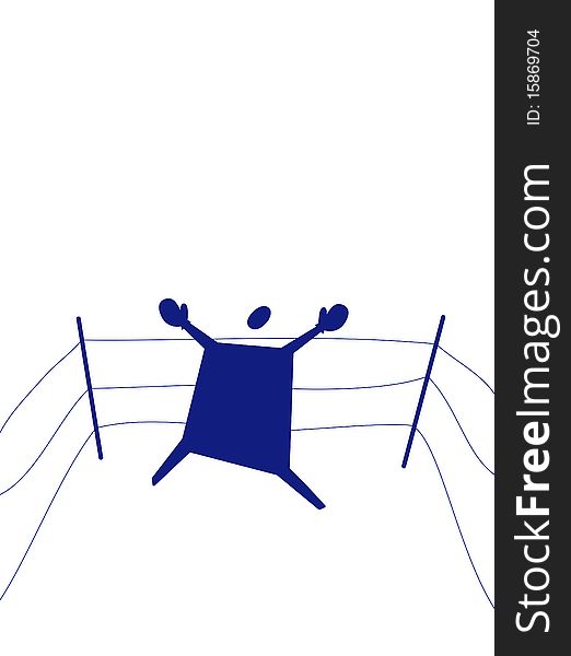 Simple illustration of the boxing man