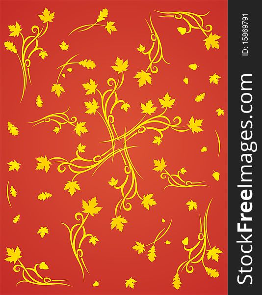 Abstract autumn background made in vector