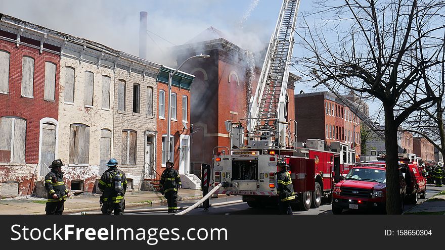 Building Fire, Public School 103, 1315 Division Street, Baltimore, MD 21217