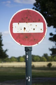 Rusty No Entry Sign Stock Photo Rusty No Entry Sign Stock Photo