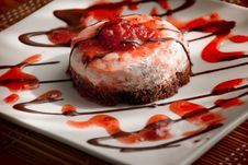 Chocolate And Strawberry Cake Stock Photography Chocolate And Strawberry Cake Stock Photography