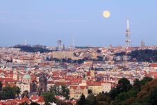 View On Prague After Sunset Stock Image