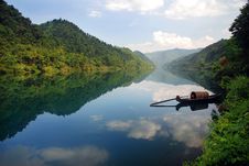 Blue Sky And River Royalty Free Stock Image Blue Sky And River Royalty Free Stock Image