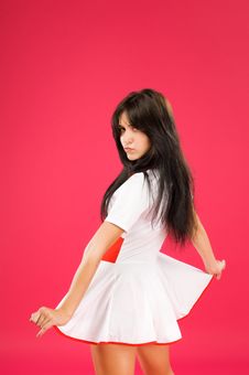 Sensual Brunette Girl Posing On Stock Image Sensual Brunette Girl Posing On Stock Image