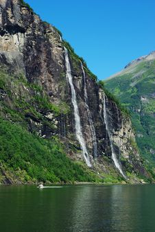 Mountain River With Waterfall In Norway Royalty Free Stock Images Mountain River With Waterfall In Norway Royalty Free Stock Images