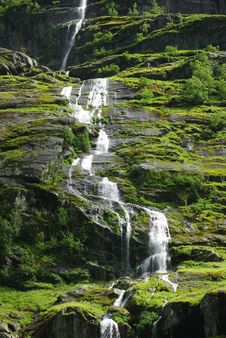 Mountain River With Waterfall In Norway Stock Image Mountain River With Waterfall In Norway Stock Image