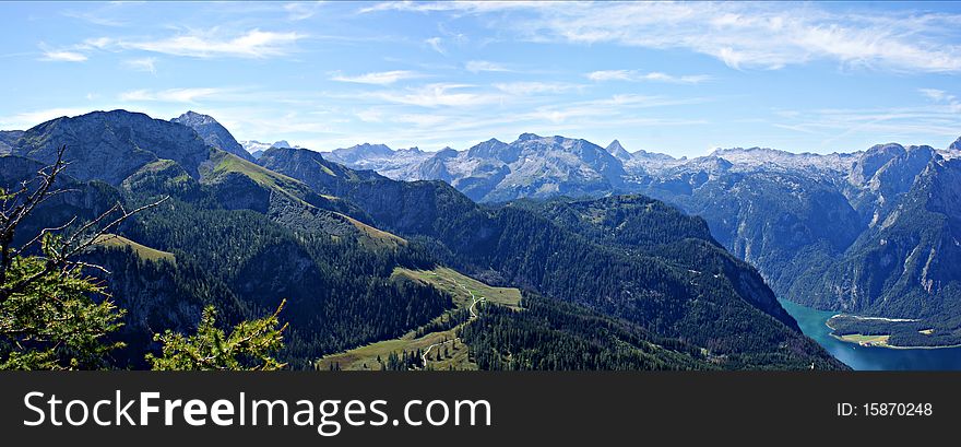 View On The Berchtesgaden Alps And Koenigssee