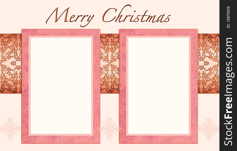 Ilustration of Christmas card to add your picture