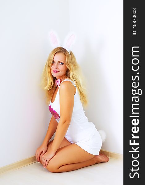 girl in a bunny costume