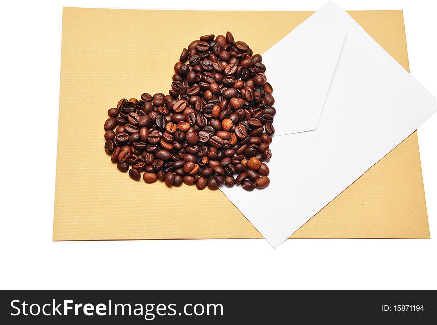 Coffee Beans In The Form Of Heart