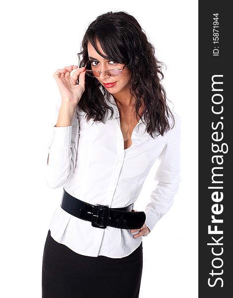 Businesswoman with glasses