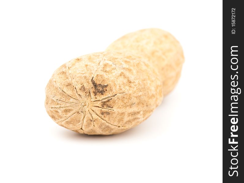 Composition from nuts on the white isolated background. Composition from nuts on the white isolated background