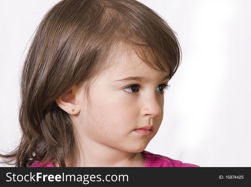 Portrait of a little girl in studio posing. Portrait of a little girl in studio posing