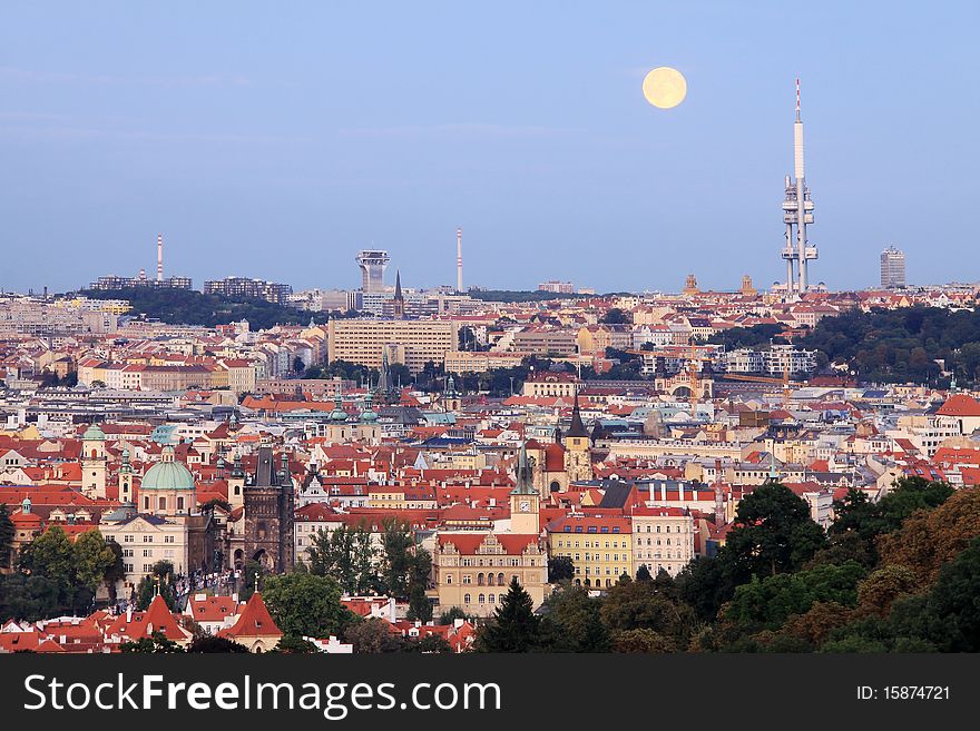 View on Prague after Sunset