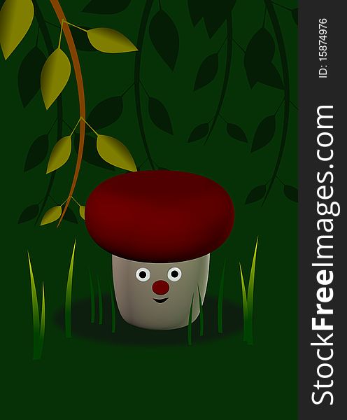 The funny mushroom. It is forests theme.