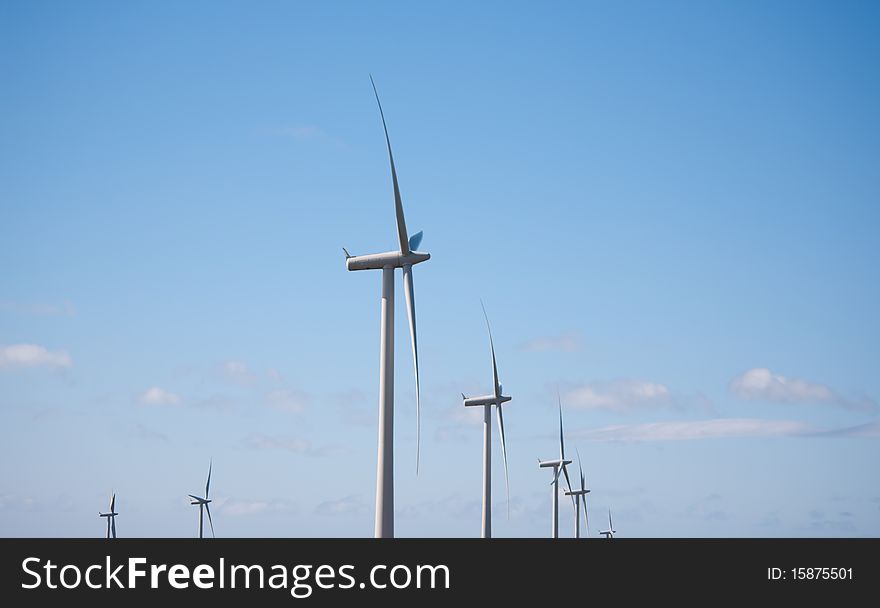 Wind turbines on a wind farm in Scotland, Europe. Wind turbines on a wind farm in Scotland, Europe.